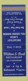 Matchbook Cover - Milton & Deeb Restaurant Richmond VA girlie back