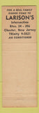 Matchbook Cover - Lairson's Turkey Farm Inn Chester NJ