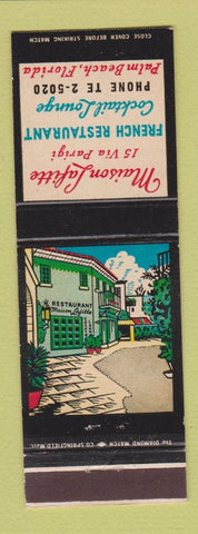 Matchbook Cover - Maison Lafitte French Restaurant Palm Beach FL