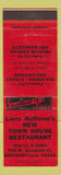 Matchbook Cover - Larry Huffman's New Town House Restaurant Brownsville TX