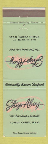Matchbook Cover - Ship Ahoy Restaurant Corpus Christi TX