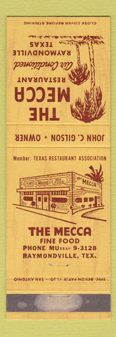 Matchbook Cover - Mecca Restaurant Raymondville TX WEAR