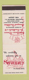 Matchbook Cover - Savoia's Restaurant Chicago Heights IL