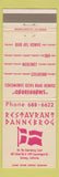Matchbook Cover - Restaurant Dannebrog Solvang CA