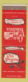 Matchbook Cover - Old Virginia Restaurant South Pasadena CA