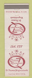 Matchbook Cover - Queens 7 Restaurant St Thomas Virgin Islands