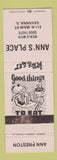 Matchbook Cover - Ann's Place Savanna IL