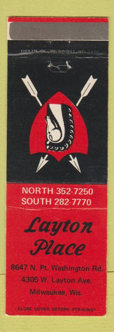 Matchbook Cover - Layton Place Restaurant Milwaukee WI