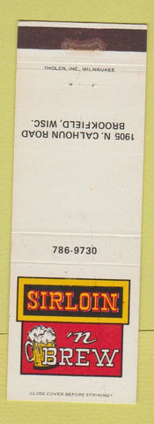 Matchbook Cover - Sirloin n Brew Brookfield WI
