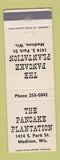 Matchbook Cover - Pancake Plantation Madison WI