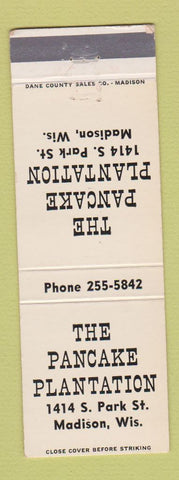Matchbook Cover - Pancake Plantation Madison WI