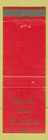 Matchbook Cover - Victorian House The DeGreefs Green Bay WI