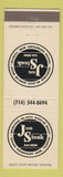 Matchbook Cover - Jus Steak Restaurant Tustin CA