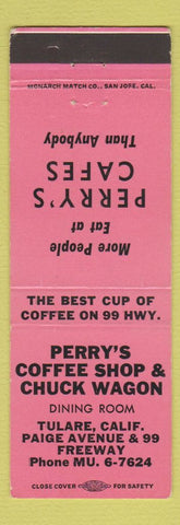 Matchbook Cover - Perry's Cafe Coffee Shop Tulare CA