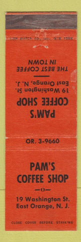 Matchbook Cover - Pam's Coffee Shop East Orange NJ