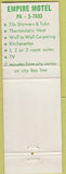 Matchbook Cover - Empire Motel Seattle WA
