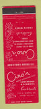Matchbook Cover - Ciro's Restaurant Honolulu Hawaii