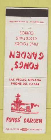 Matchbook Cover - Fongs' Garden Restaurant Las Vegas NV