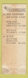 Matchbook Cover - Bob's Restaurants San Francisco Marin CA