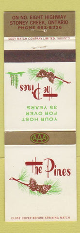 Matchbook Cover - The Pines Stoney Creek ON