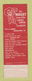 Matchbook Cover - Jim Kelley's Nugget Casino Reno NV