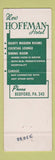 Matchbook Cover - New Hoffman Hotel Bedford PA