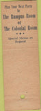 Matchbook Cover - Seventh Regiment Mess military