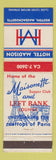 Matchbook Cover - Hotel Madison Boston MA Eiffel Tower