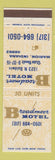 Matchbook Cover - Broadmoor Motel Marion IN