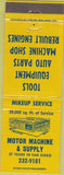 Matchbook Cover - Motor Machine Supply San Diego CA
