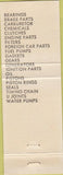 Matchbook Cover - Motor Machine Supply San Diego CA