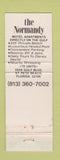 Matchbook Cover - Normandy Motel Apartments St Petersburg Beach FL