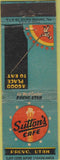 Matchbook Cover - Sutton's Cafe Provo UT