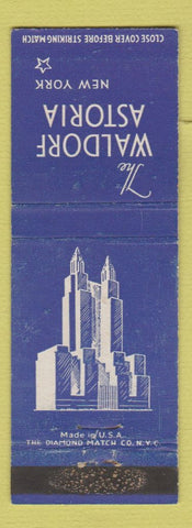 Matchbook Cover - Waldorf Astoria Hotel New York City WEAR