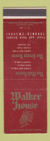 Matchbook Cover - Walker House Toronto ON