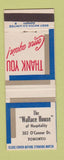 Matchbook Cover - Wallace House Toronto ON