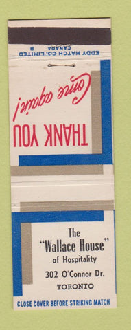 Matchbook Cover - Wallace House Toronto ON
