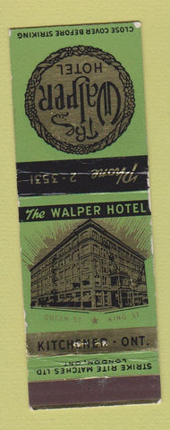 Matchbook Cover - Walper Hotel Kitchener ON WEAR