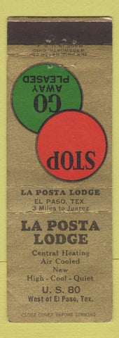 Matchbook Cover - La Posta Lodge El Paso TX