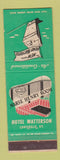 Matchbook Cover - Hotel Watterson Louisville KY Marse Henry Room