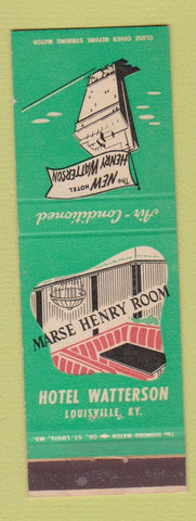 Matchbook Cover - Hotel Watterson Louisville KY Marse Henry Room