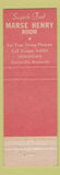 Matchbook Cover - Hotel Watterson Louisville KY Marse Henry Room