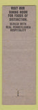 Matchbook Cover - New Hoffman Hotel Bedford PA WEAR