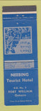 Matchbook Cover - Neebing Tourist Hotel Fort William ON