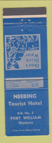 Matchbook Cover - Neebing Tourist Hotel Fort William ON