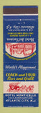 Matchbook Cover - Hotel Jefferson Atlantic City NJ Hotel Monticello