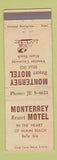 Matchbook Cover - Monterrey Motel Miami Beach FL WEAR