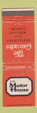 Matchbook Cover - Motor House Cascades Restaurant Williamsburg VA WEAR