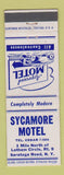 Matchbook Cover - Sycamore Motel Saratoga Road NY