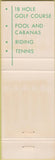 Matchbook Cover - Ojai Valley Inn Country Club Ojai CA